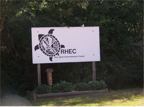 Sign for the Roy Hyatt Environmental Center