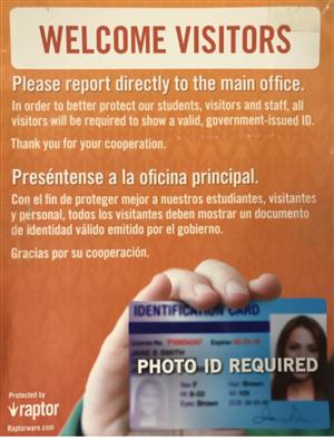 Visitors must present ID