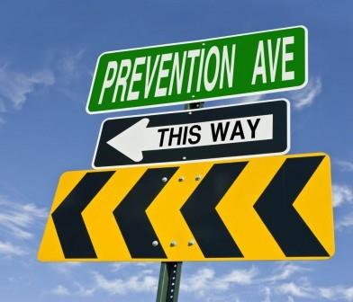 Prevention street sign