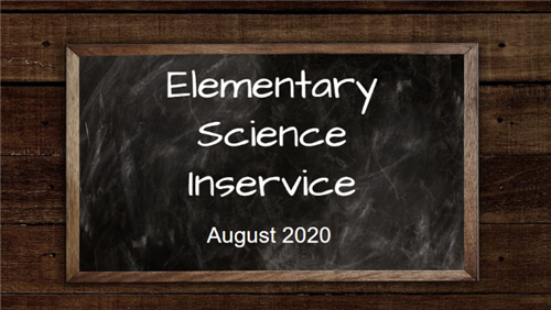 Title slide for Elementary Science Inservice