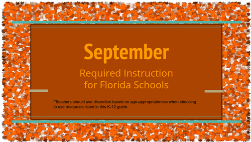 September Required Instruction Resources