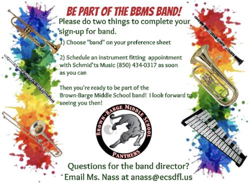 Band Recruitment flyer