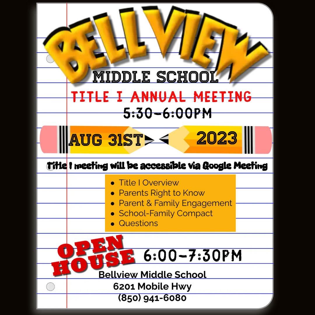 Bellview Middle School Title I Annual Meeting