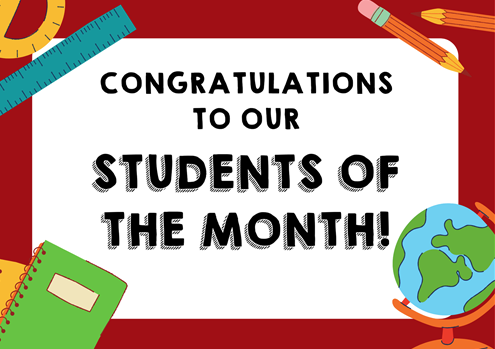 Student of the Month graphic