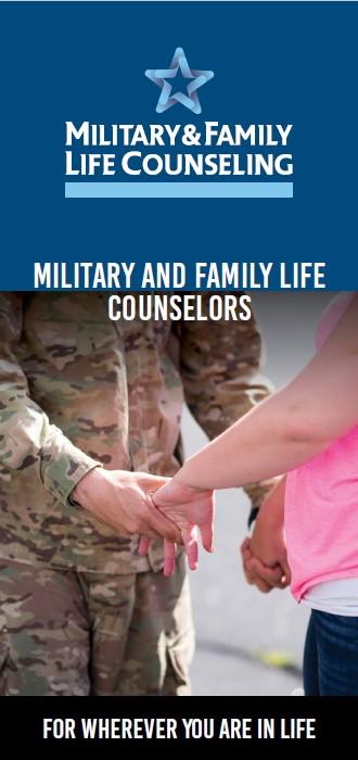 Brochure cover for Military and Family Life Counselors
