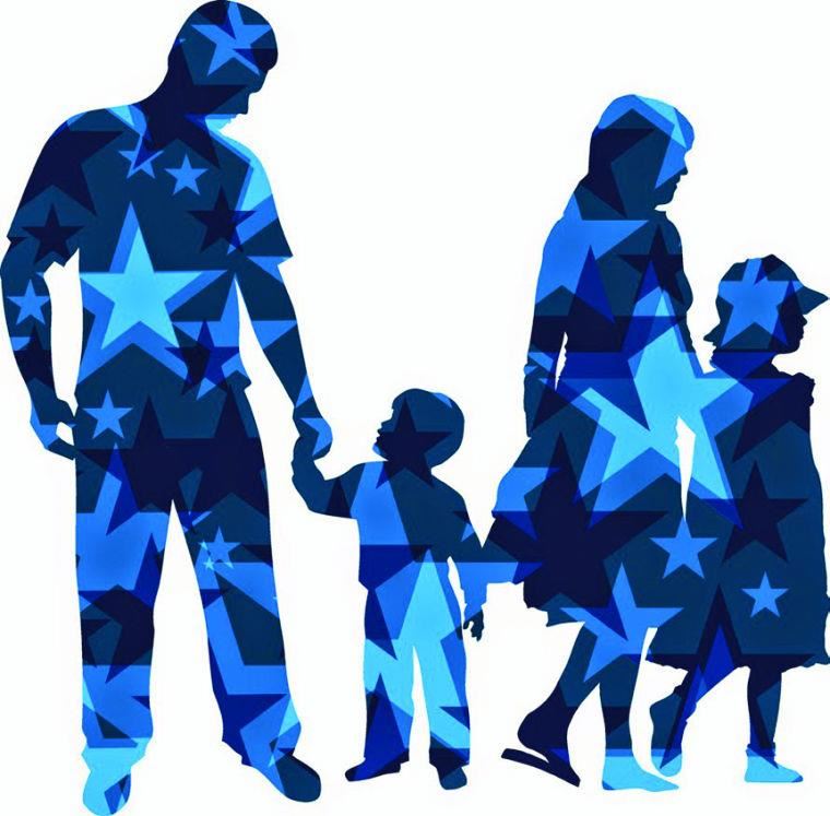 Clip art of a military family