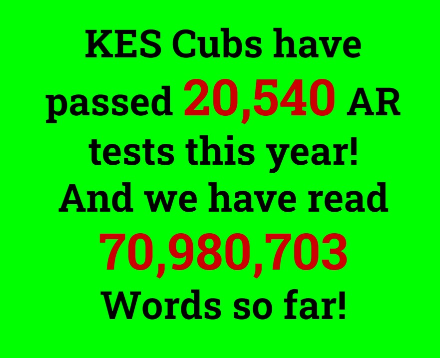 KES Cubs have passed 20,540 AR tests this year