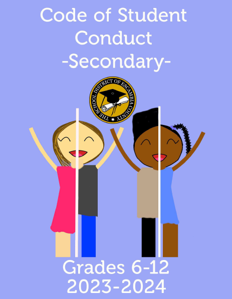 Cover for the 2023-2024 Secondary Code of Student Conduct