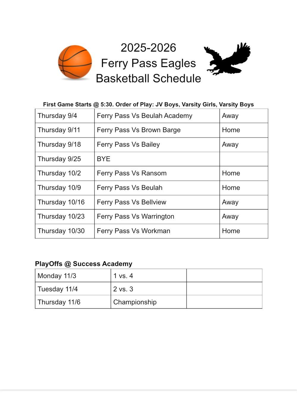 FPMS: 25-26 Basketball Schedule