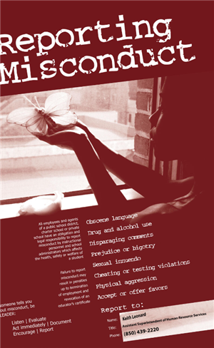 Reporting Misconduct poster