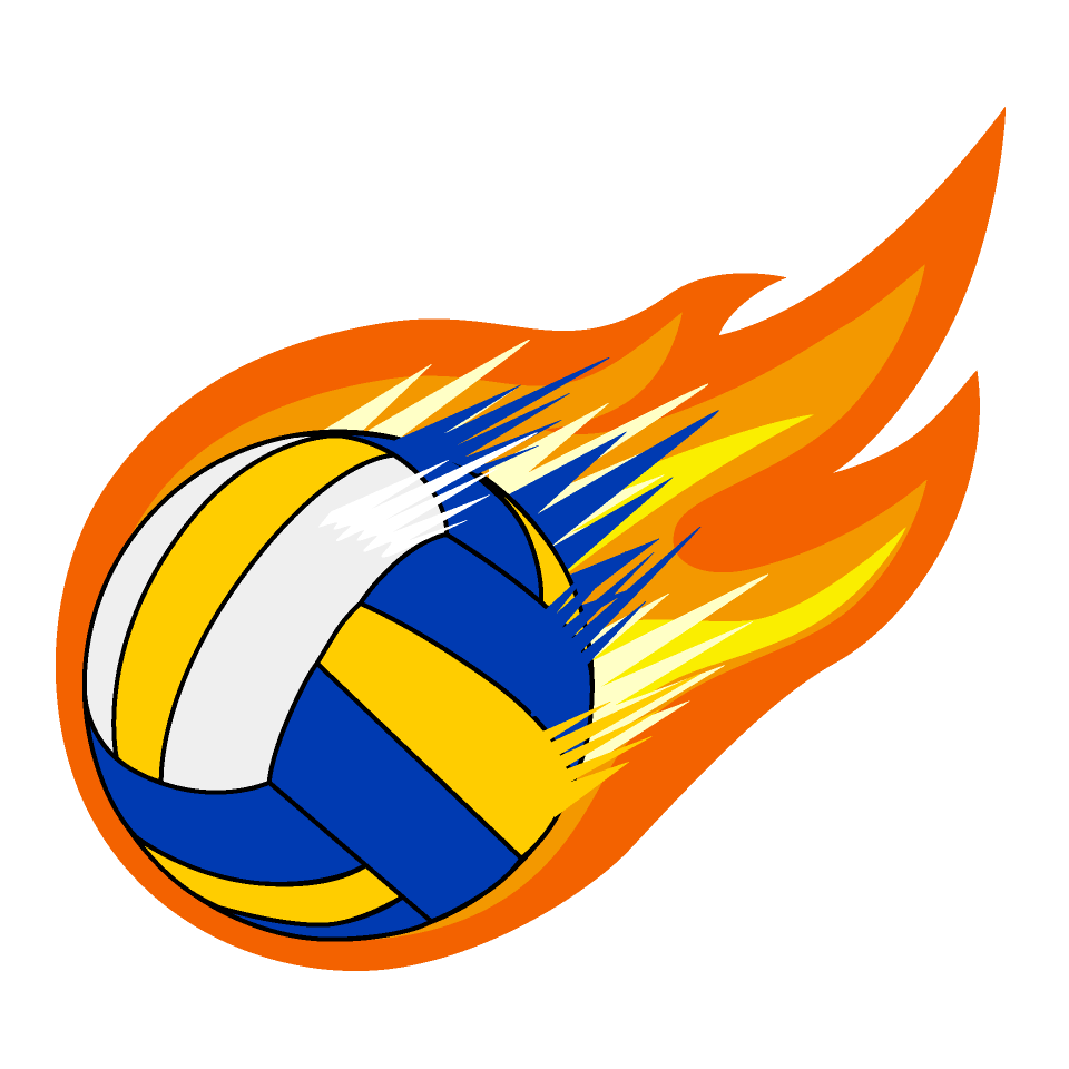 Volleyball  on fire